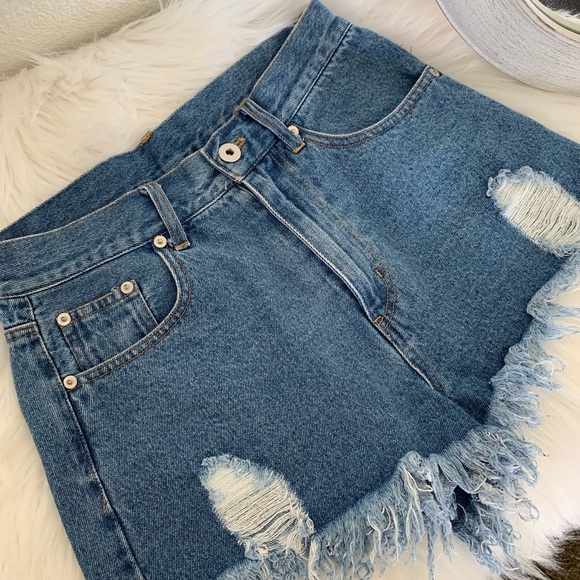 Distressed Denim Shorts - Picture 3 of 7